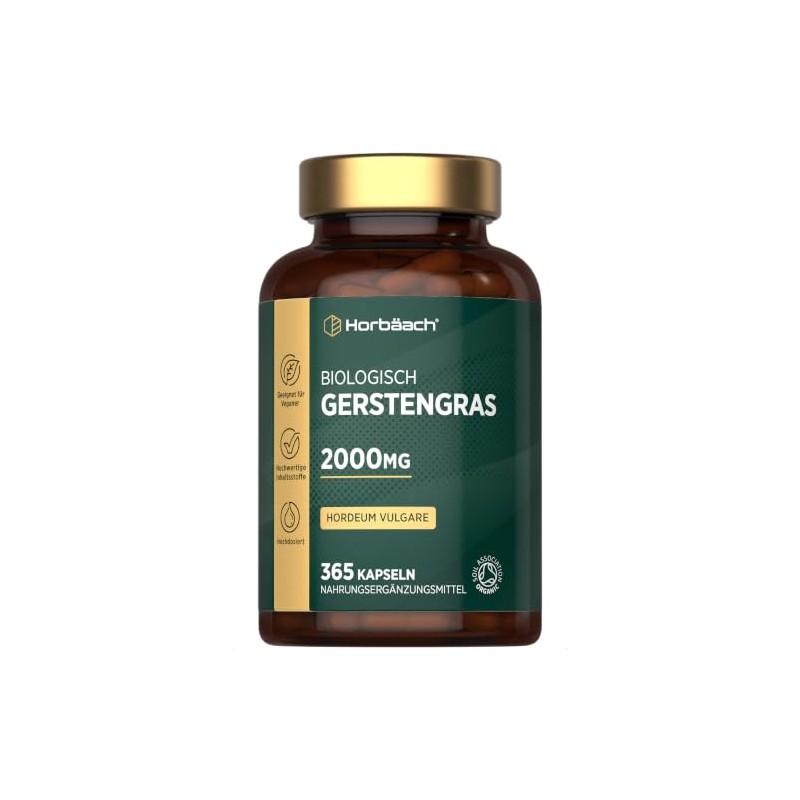 Organic Barley Grass Capsules 2000 mg | 666 mg per