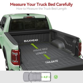 LEDKINGDOMUS Soft Roll-Up Tonneau Cover Fits for Ford Maverick 2022 2023 2024 2025 2026, 4.5ft Bed, Full Protection with Durable Double-Layer PVC