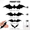 Halloween Decorations Party Supplies 3D Bat Stickers,Indoor Outdoor Decorations 60pcs