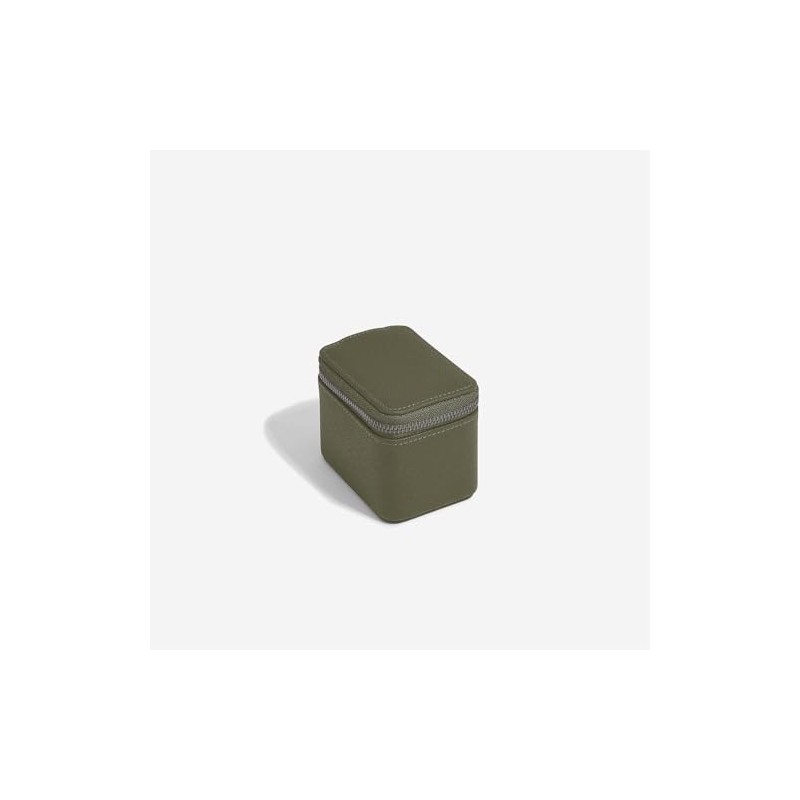 Stackers Small Watch Box with Zip - Olive Green