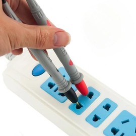 Vmingo - Punta Prueba Multimetro Kit Fina Electronica Cable Caiman Universal 20amp