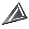 Triangle Ruler Black Right Angle Ruler Inch Metric Aluminum Alloy