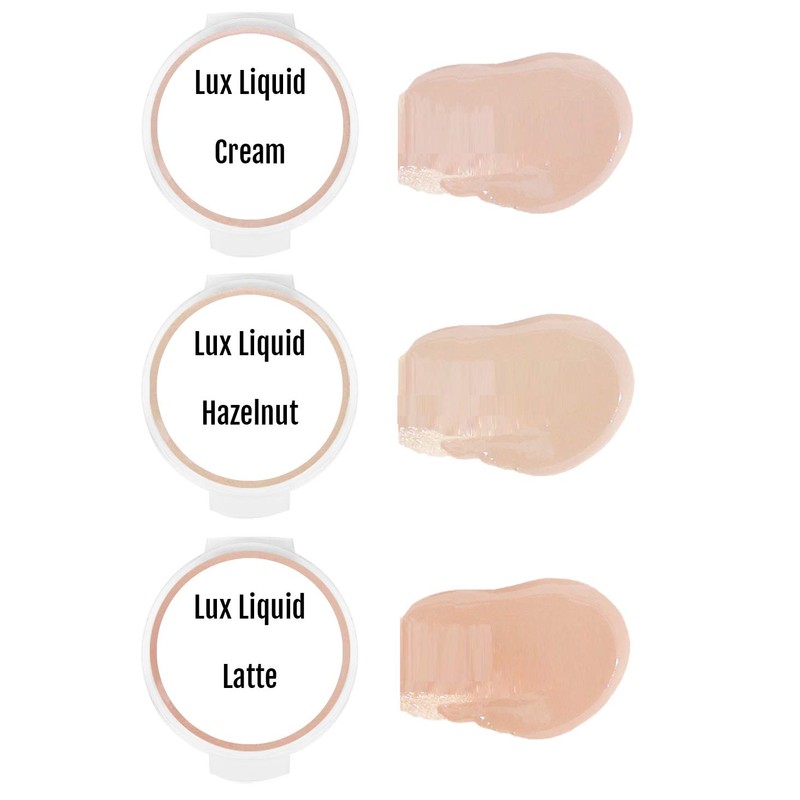 BaeBlu Organic LUX Liquid Foundation SAMPLES, Cream, Hazelnut, Latte