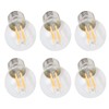 6Pcs Dimmable LED Lamp Bulbs G45 E27 4W Transparent Filament