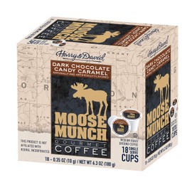 Moose Munch Coffee in Single Serve Cups for use with all Keurig K-Cups Brewers 36 Count (Dark Chocolate Candy Caramel)