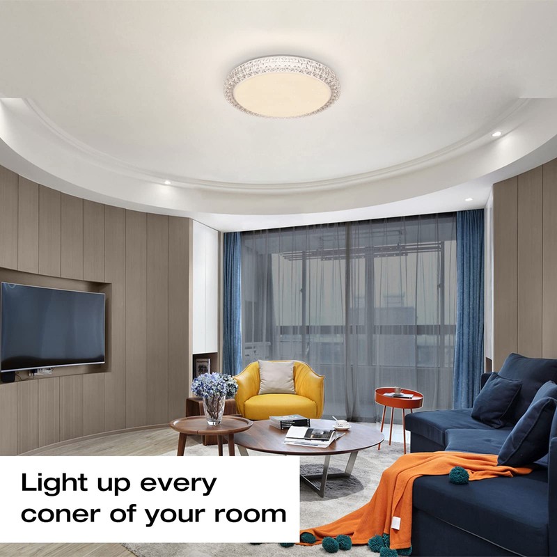OOWOLF LED Ceiling Light, 40W 15.4 Inch Dimmable Ceiling Light