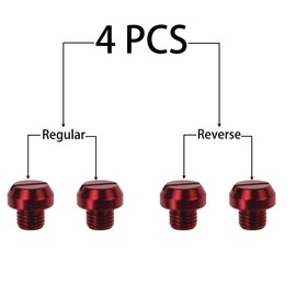 Nihfien 4 Pcs Motorcycle Mirror Hole Plugs M10x1.25,Universal Mirror Hole Screw Bolts,Rearview Mirror Anti-Rust Hole Plug Screw for Yamaha Kawasaki Honda Suzuki Ducati (Red M10,2 Regular+2 Reverse)