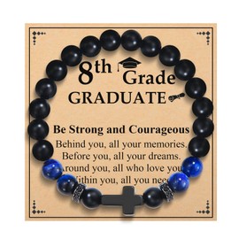 OAVOOK 8th Grade Graduation Gifts for Boys Graduate Bracelet for Him Teen Boys Jewelry Class of 2025 Cool Grad Gifts for Son, Grandson