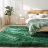 Awaytail Fluffy Runner Rugs for Bedroom 2x6, Black Green Runner
