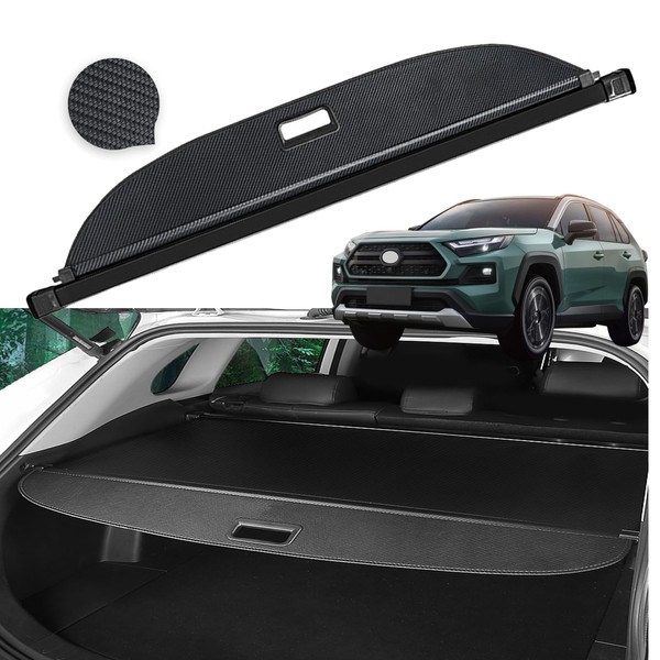 YUDAO CULTURE Cargo Cover for Toyota RAV4 2019-2023 Retractable Rear Trunk Cover Luggage Security Shield Shade Accessories