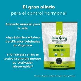 Alga Espirulina Máxima Orgánica 500 Tab Vegan Kosher 250 G                                                                                            