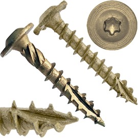 Jake Sales #14 x 1-1/2" Construction Lag Screw Exterior Coated Torx/Star Drive Heavy Duty Structural Lag Screw Far Superior to Common Lag Screws (100 Screw Count) Modified Truss Washer Head