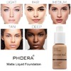 PHOERA Foundation,Flawless Soft Matte Oil Control Liquid Foundation, 24 HR