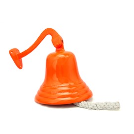Navy's Nautical Ship's Aluminum Cast Premium Bell | Nursery Decor Gifts | Nagina International … (7 Inches, Orange)