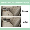 FZJDSD Camel Tan Driver Side Bottom Perforated Microfiber Leather Seat