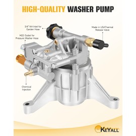 Pressure Washer Pump with 2800 PSI Max and 2.3GPM,Direct Drive Pump Multi-Functional Durable Pump Car Washing Pump for most Gas Power Washer Pump,7/8" Shaft Vertical