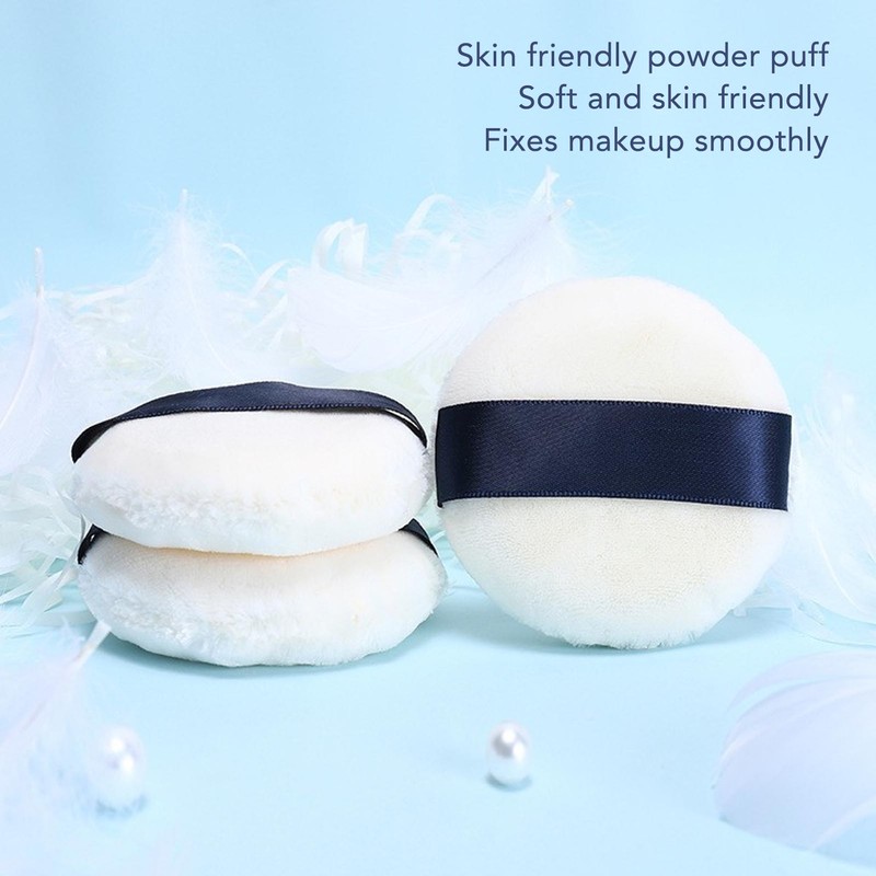 5pcs Face Powder Puff Double Sided Raised Pile Soft Skin
