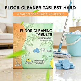 New 24 pcs Floor Cleaner Tablets Hard Floor Cleaner Tablets Pre-Measured Dissolvable Cleaning Solution for Multiple Hard Floors, Tile, Vinyl, Hardwood, Compatible with Robot Mops & Wet/Dry Vacuums