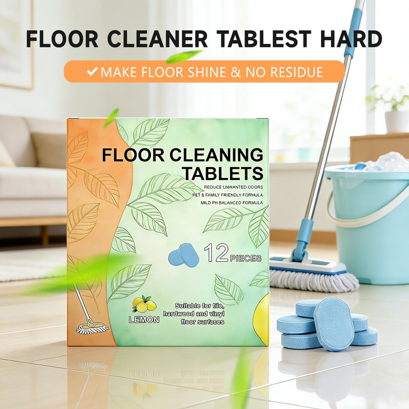 New 24 pcs Floor Cleaner Tablets Hard Floor Cleaner Tablets