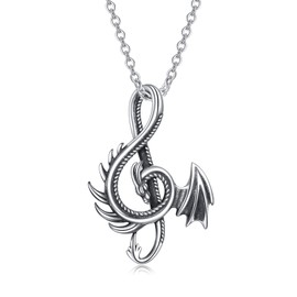 ONEFINITY Phoenix/Dragon/Wolf/Shark/Horse Necklace 925 Sterling Silver Bird Pendant Charm Gift for Women Men Girls Boys, Sterling Silver, No Gemstone