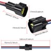 6Pcs 3 Pin Waterproof Connector Electrical Wire Plug Car Auto