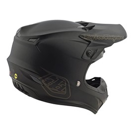 Troy Lee Designs SE4 Polyacrylite Mono Adult Motocross Helmet W/MIPS - Full Face Offroad Motorcycle Dirt Bike ATV Powersports Dual Sport Racing Helmet - Mens Womens Unisex (Black, LG)