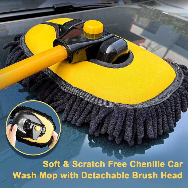 YeewayVeh Car Wash Brush Mop with Long Handle, Car Wash