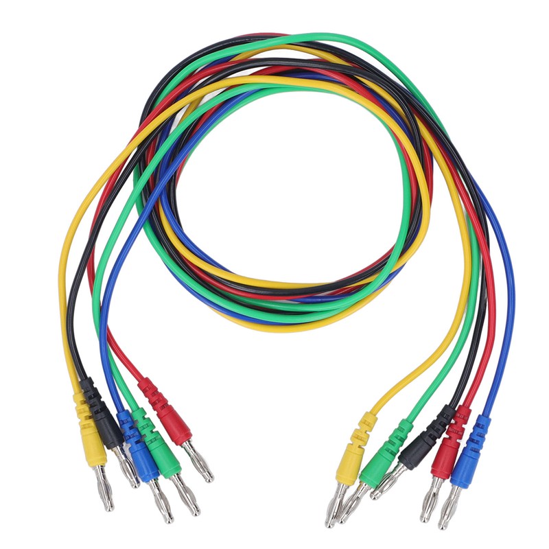 Magnetic Test Leads Kit Soft Flexible 5 Colour 4mm Banana