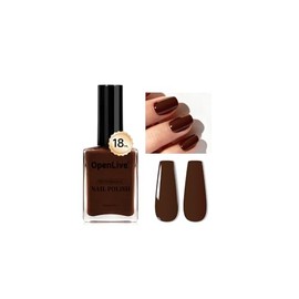 OpenLive 18ml Esmalte de uñas marrón de gran volumen de secado rápido, esmalte de uñas de color de secado rápido y larga duración para arte de uñas DI