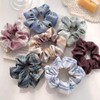 Hair scrunchies, oversized scrunchies, buns, checkered hair ties / 헤어 곱창머리끈 왕곱창밴드 똥머리 체크 머리끈