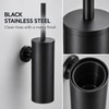 FALANGSHI FR07 Stainless Steel Toilet Brush and Holder Set, Brushed