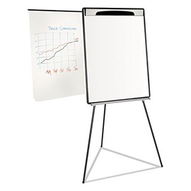 MasterVision EA23062119 Magnetic Gold Ultra Dry Erase Tripod Easel W/Ext Arms, 32" to 72" Blk/Slvr