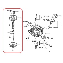Aftermarket Vacuum Piston Needle Jet Top Cover Set For Honda Metropolitan CHF50 Ruckus NPS50