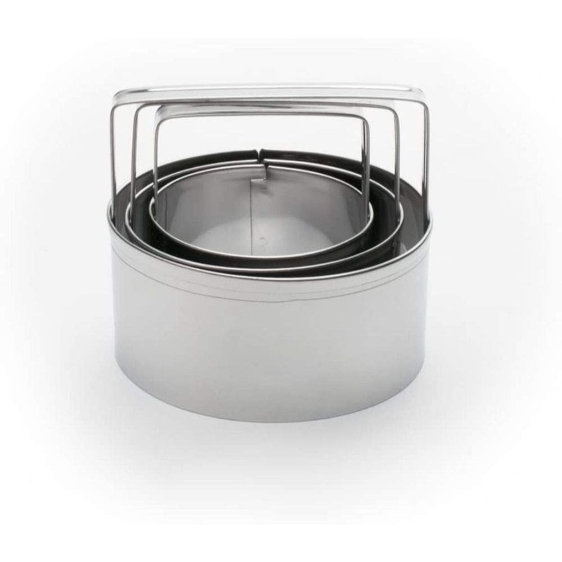 Fox Run Biscuit Cutter Set, 3-Piece Set, 2", 2.5", 3"