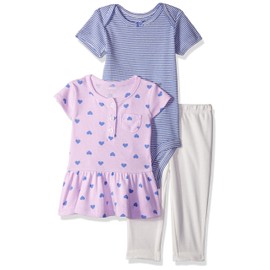 Carter's baby-girls 3 Piece Set 126g108, Heart, 9 Months