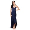 XSCAPE Women's Satin Fun Side Ruffle Makes for A Flattering