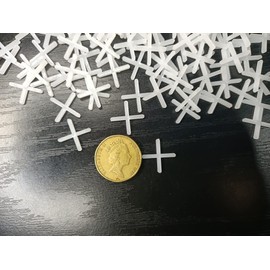 QTACIE Tile Spacers 2mm Slab Spacers Plastic Cross Shaped,for Accurate Tile Positioning DIY Paving Tiling Garden Slabs Wall Tiler,200 Pieces