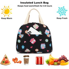 Fuyicat - Bolsa de almuerzo de mármol para mujer (azul)