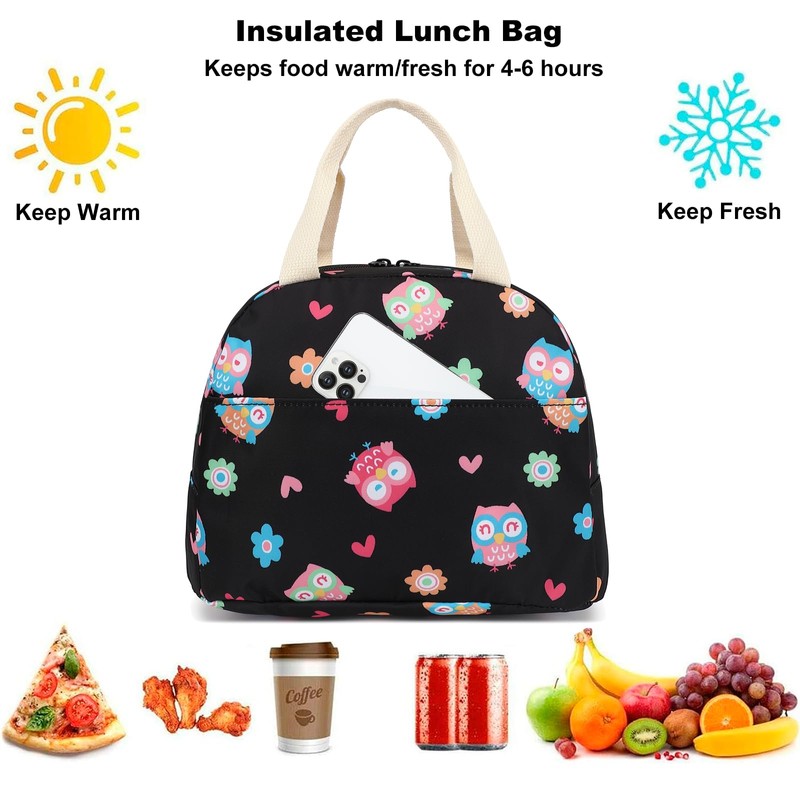 Fuyicat - Bolsa de almuerzo de mármol para mujer (azul)
