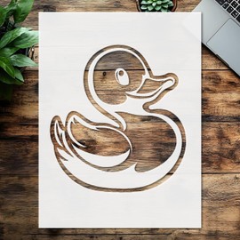 Rubber Duck Reusable Stencil, 8.5x11 Inch, Ideal for Painting and Craft Projects