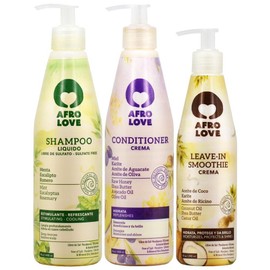 Afro Love Shampoo + Conditioner 16oz + Leave-in 10oz w/Free Nail File