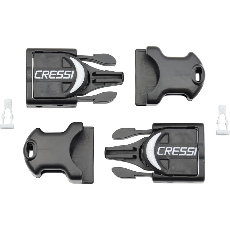 Cressi Buckles for Fins, Black, Rondine - Reaction - Frog