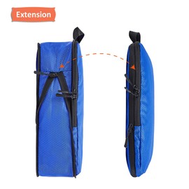 COVAX - Juego de 4 cubos de compresión, organizadores de equipaje de viaje y cubos de almacenamiento, color azul