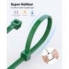 Set of 200 Cable Ties, Green, 100/150/200/300 mm (50 Pieces