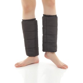 Liapom Women's Leg Warmer, Padding, Arm Warmer, Arm Cover, Washable, Cold Protection, Bike, Lightweight, Warm, a [Black]