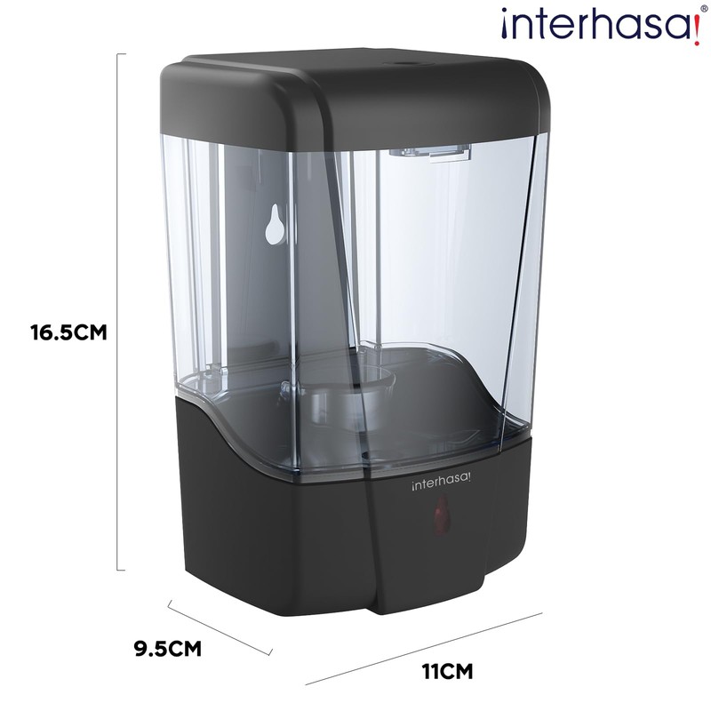 Interhasa! Soap Dispenser Automatic Hand Soap Dispenser Wall Mounted 600ml/20oz