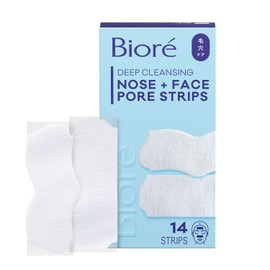 Face & Nose Deep Cleansing Pore Strips by Biore for Unisex - 14 Pc 7 Face Pore Strips, 7 Nose Pore Strips