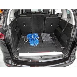 TrunkExpert Boot Net Compatible with Opel Zafira C Tourer Minivan: from 2011, Luggage Net Elastic Boot Net Organiser & Safety for Car Net Storage Mesh Bag with Velcro