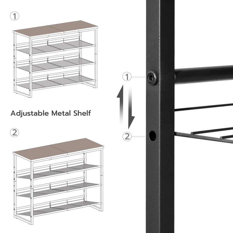 HOOBRO Shoe Rack, 4 Tier Shoe Organizer for Front Door