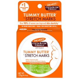 Palmer's Cocoa Butter Formula Tummy Butter, Bálsamo para la Panza -Estrías y Cuidado de la Piel Durante el Embarazo, Hipoalergénico, Dermatológicamente Probado, Fórmula Intensiva, 125g